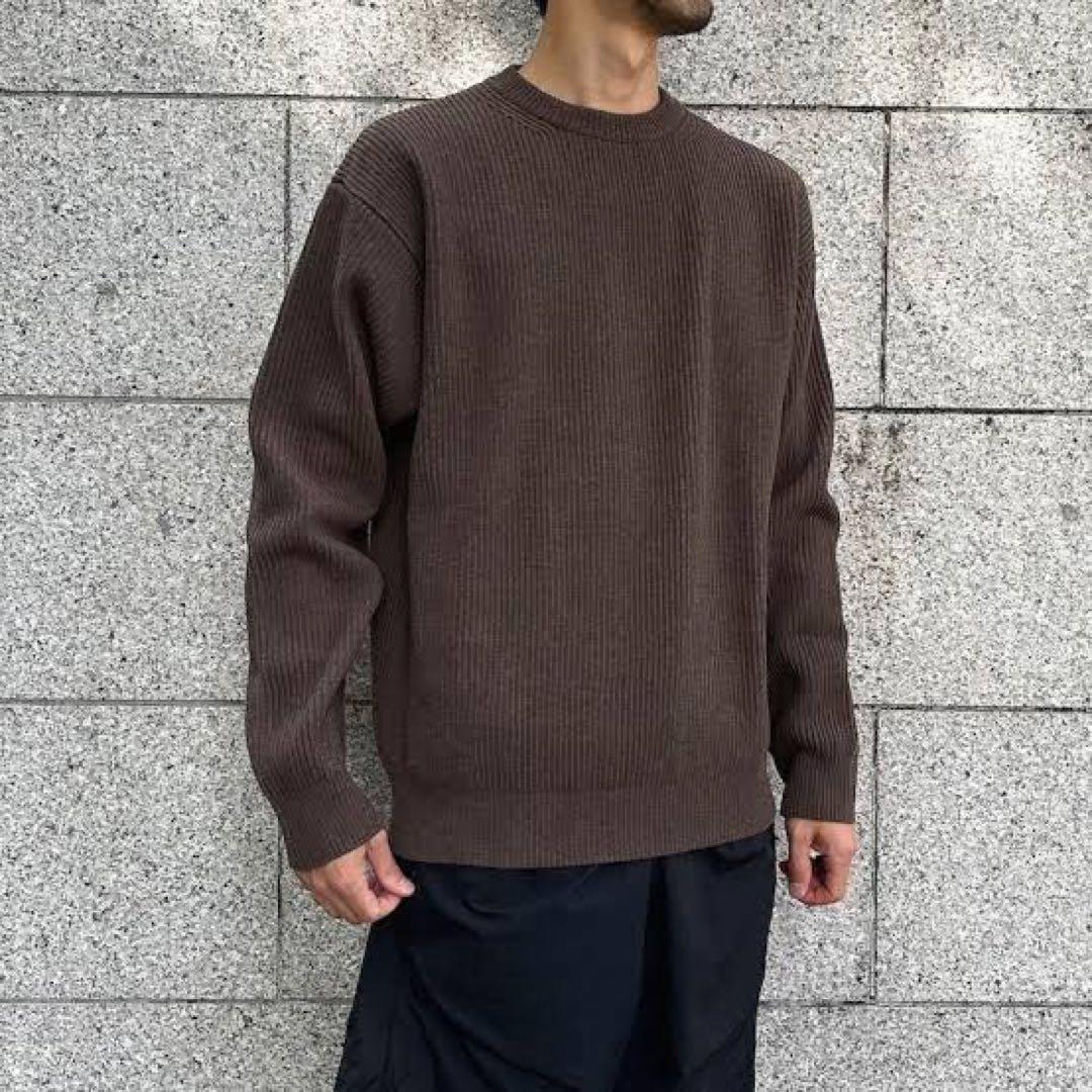 トップス 24AW AURALEE SUPER FINE WOOL RIB KNIT PO