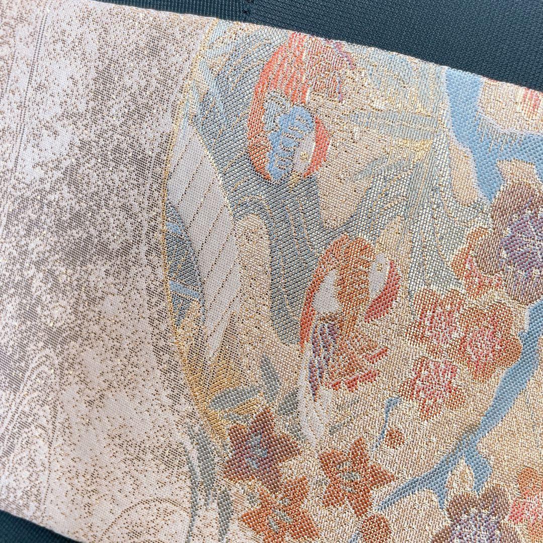 金糸刺繍帯 サッシュベルトW61〜108cm 着物リメイク 80102