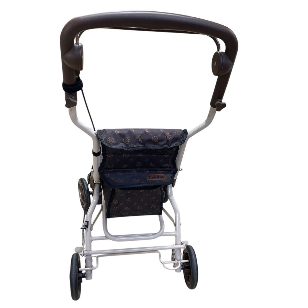 Tacaof 幸和製作所 手押し車 シルバーカー スリム 両手ブレーキ 座面付き