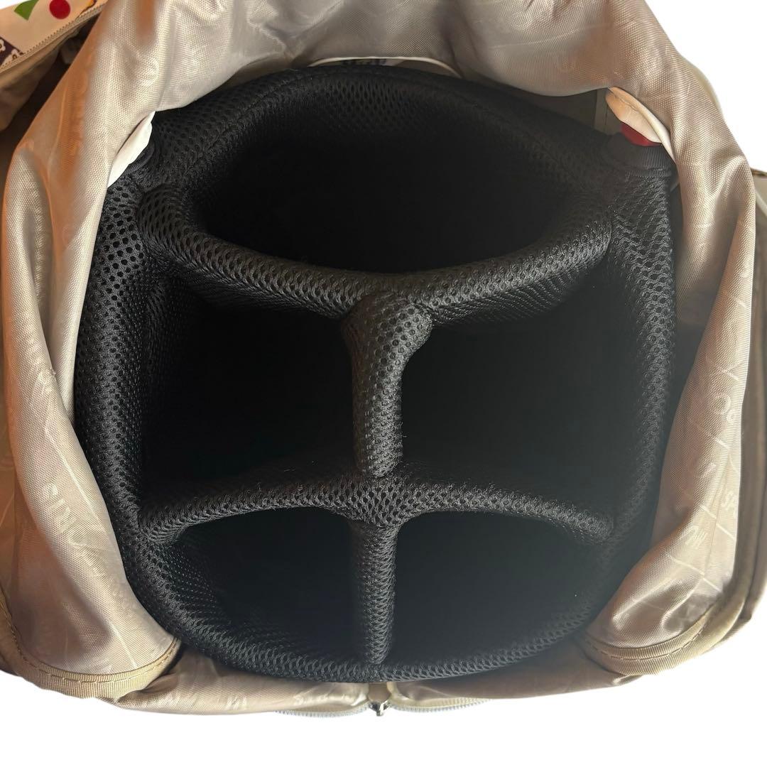 極美品✨M・U SPORTS キャディバッグ レディース ロゴ柄 ホワイト系