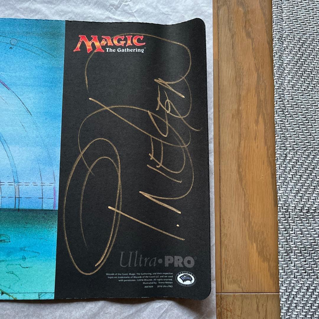 MTG プレイマット　グルランド　島　サイン入り
