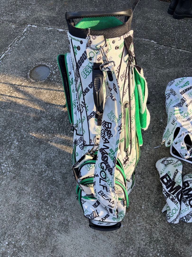 BEAMS GOLF キャディバッグ・ヘッドカバーセット　マルチロゴ　ビームス