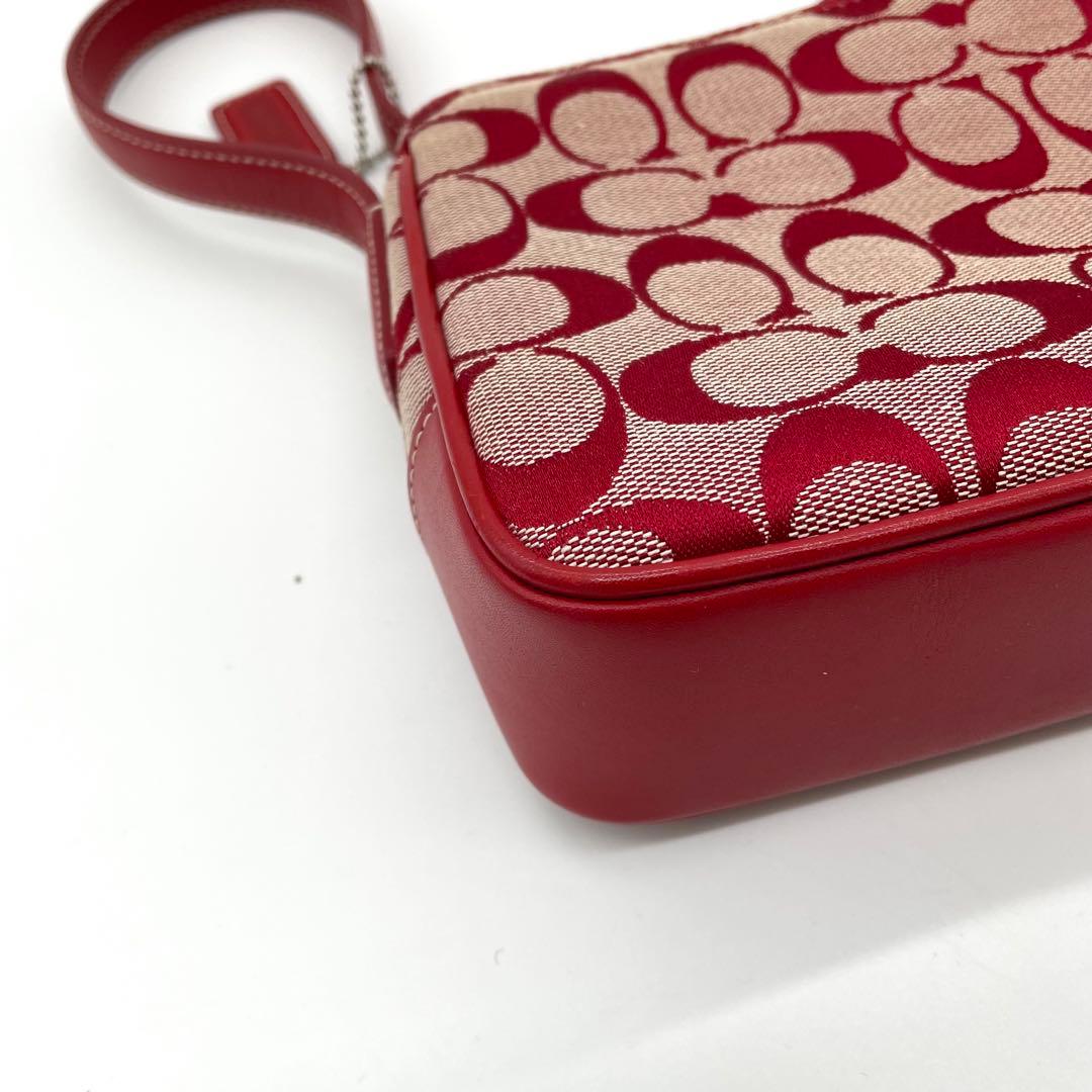 【美品】コーチ　アクセサリーポーチ　シグネチャ　キャンバス　6023