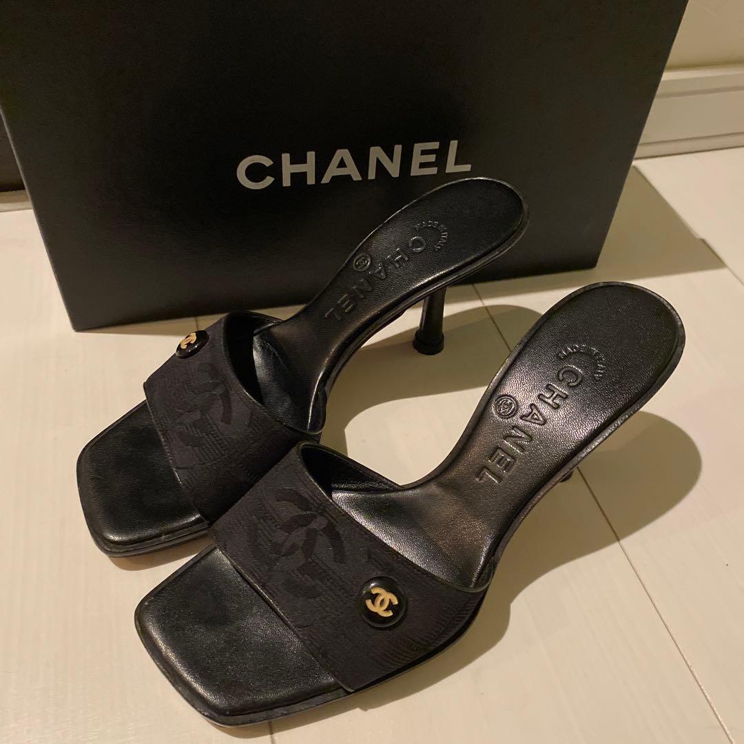 CHANEL トラベルラインミュール23.0cm