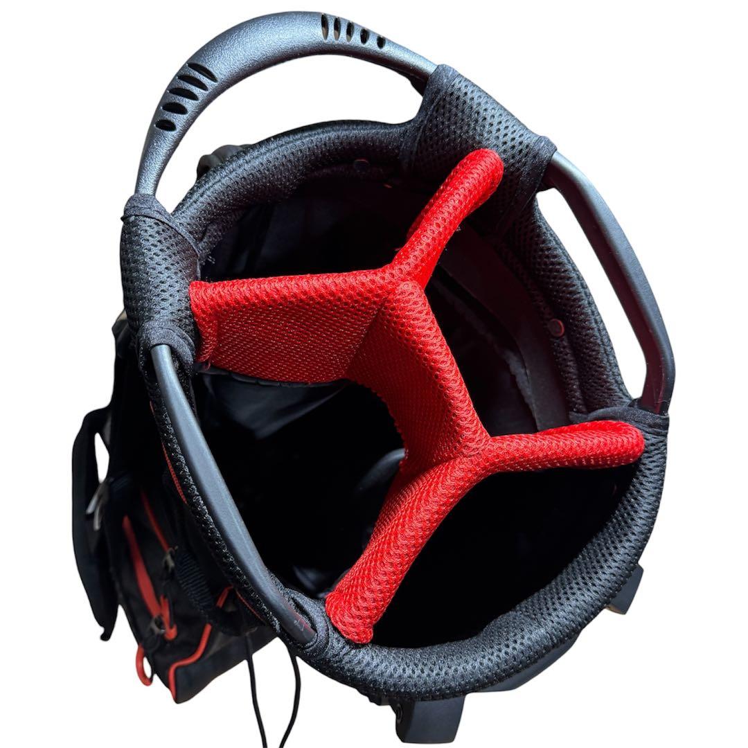 【極美品】TaylorMadeテーラーメイド　キャディバッグ　ゴルフ　黒×レッド