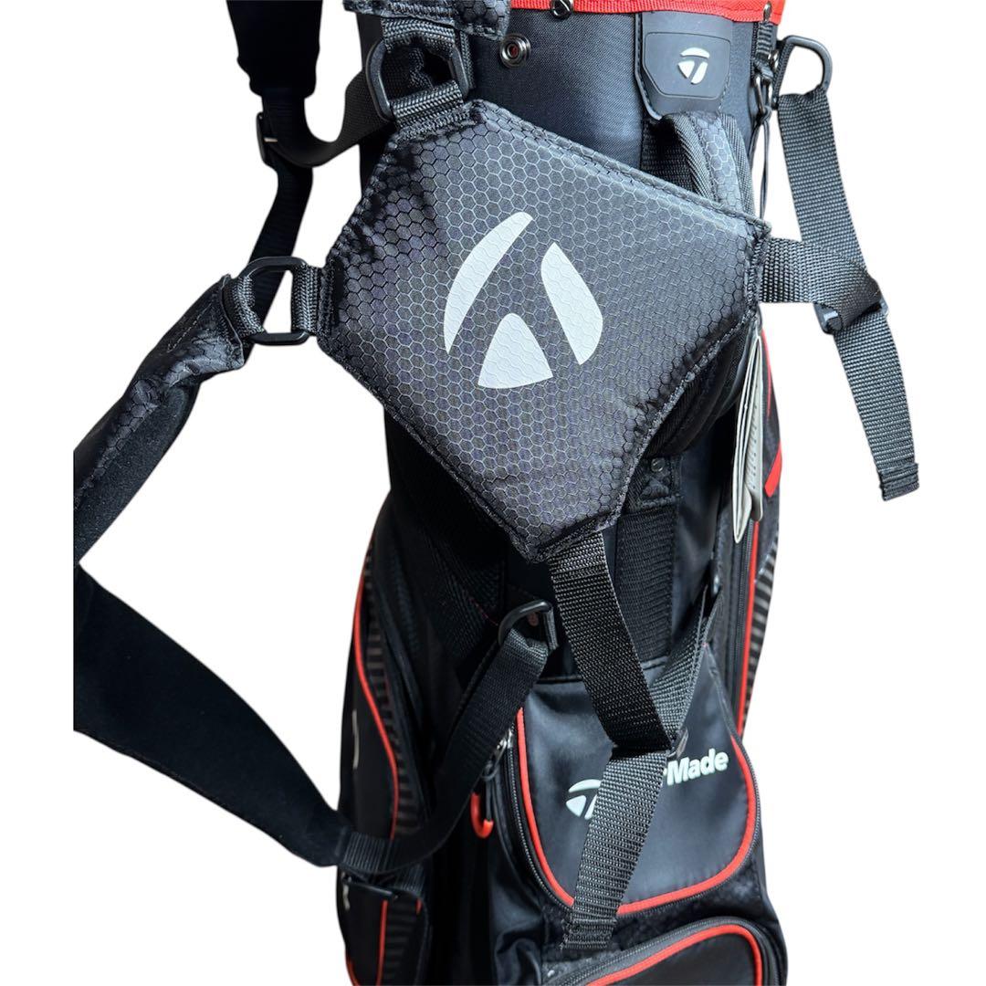 【極美品】TaylorMadeテーラーメイド　キャディバッグ　ゴルフ　黒×レッド