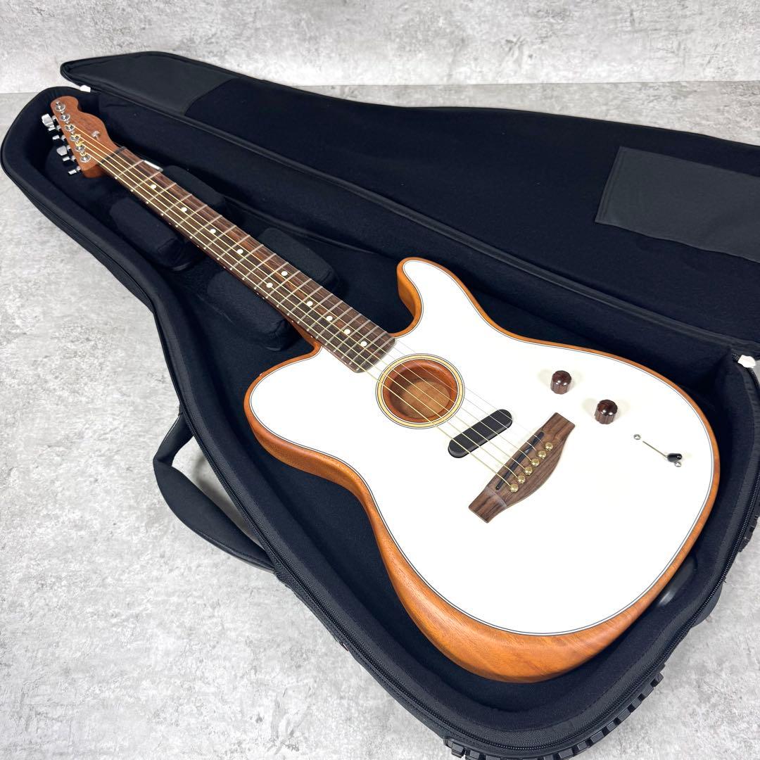 【激レア】フェンダー アコスタソニック テレキャス 美品 ホワイト メンテ済み