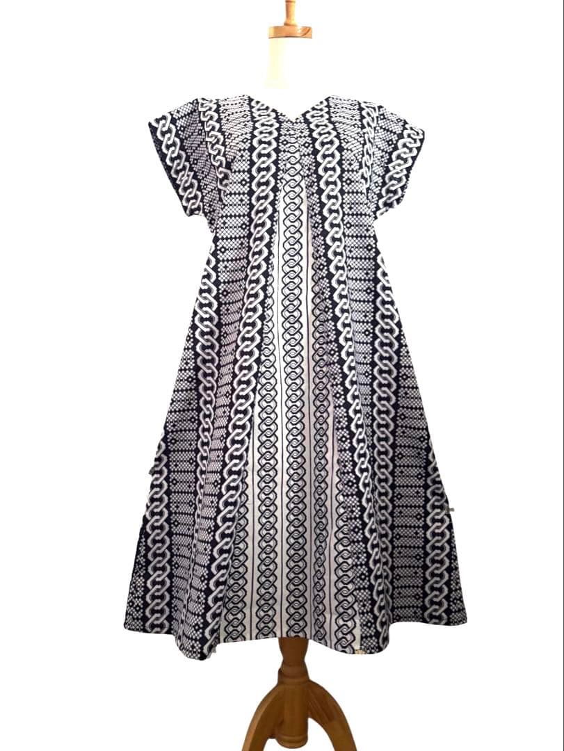 6Y19-1896浴衣リメイク　ワンピース　ロング　ハンドメイド　優雅Aライン