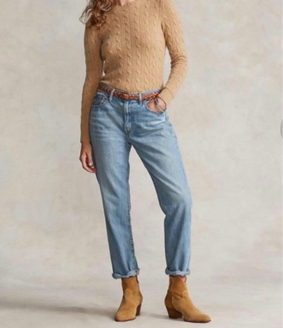 芸能人着用◎ラルフローレン　レザースキニーベルト　ダークブラウン