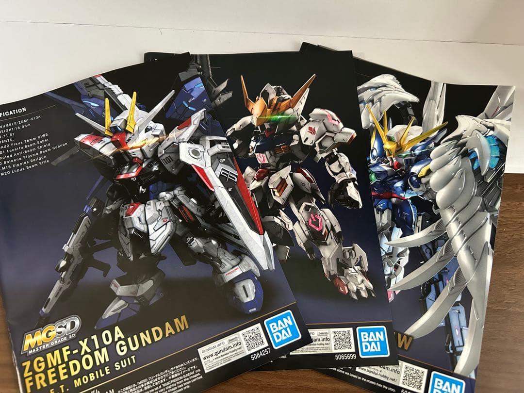 MGSD フリーダム、バルバトス、ウイングゼロEW HGマイティーストライク