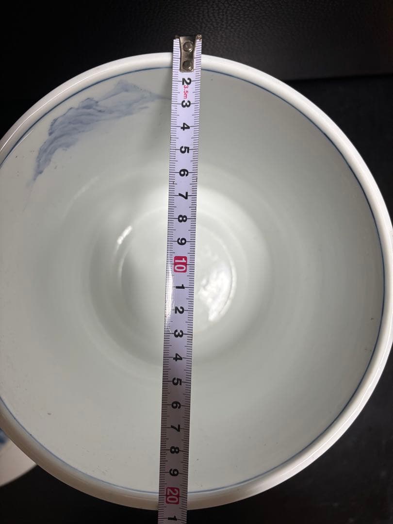 飾り壺　山水画　染付　骨董品