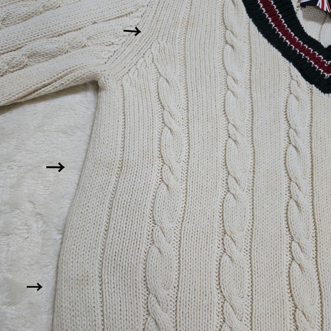 abingdon boys school セーター ケーブルニット ワッペン