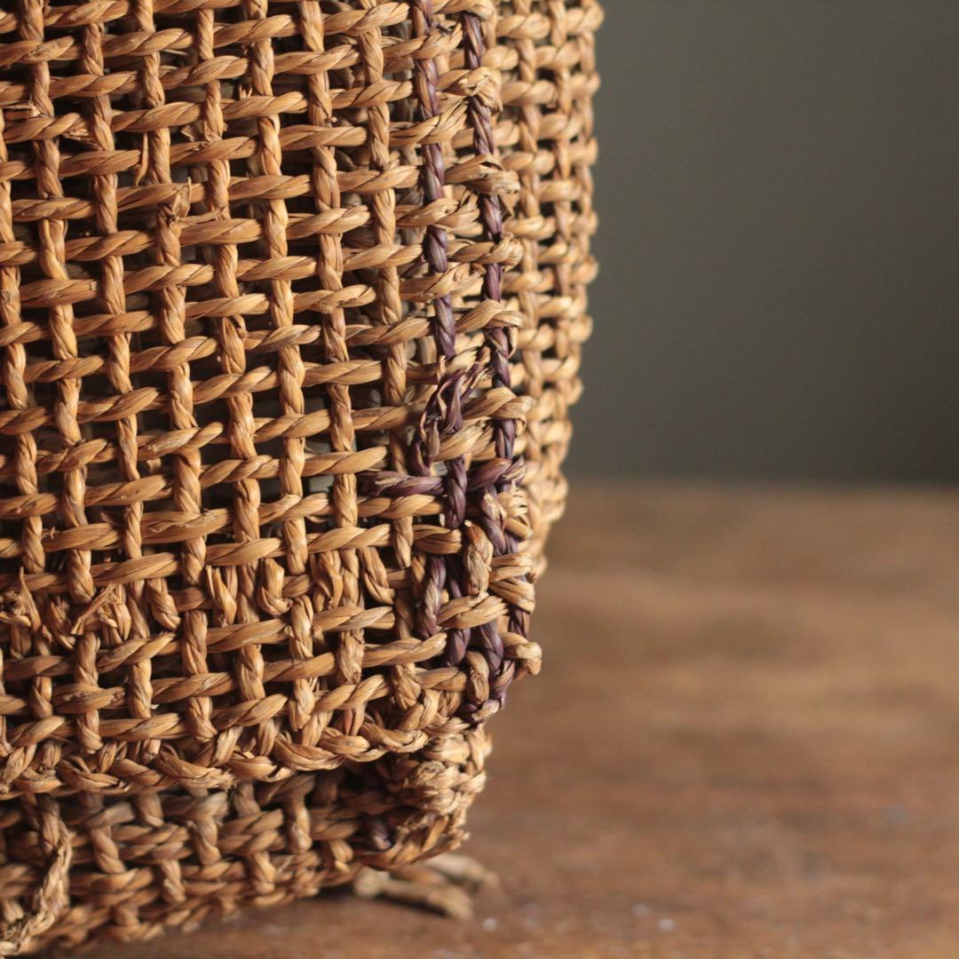 戦時中統制下 植物で編まれた 国民学校ランドセル 古道具 アンティーク オブジェ