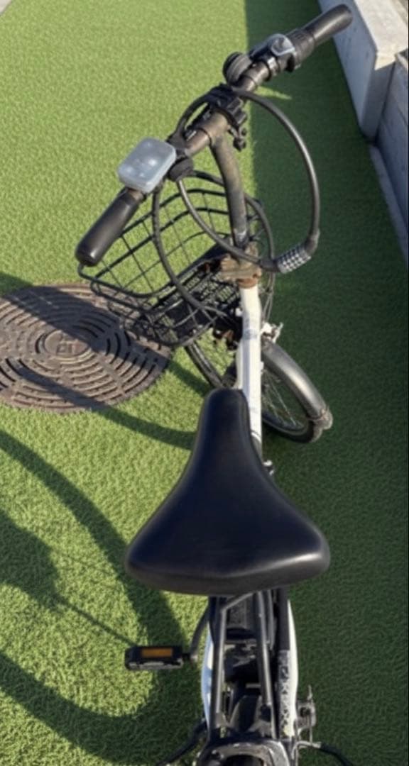 PELTECH 電動アシスト自転車 折りたたみ 前カゴ付 白