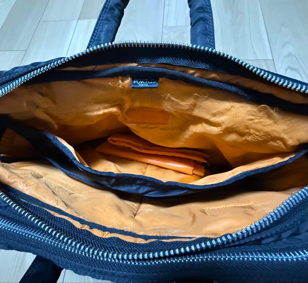 【希少】PORTER TANKER ブリーフケース 2way黒 2層 マチ拡張