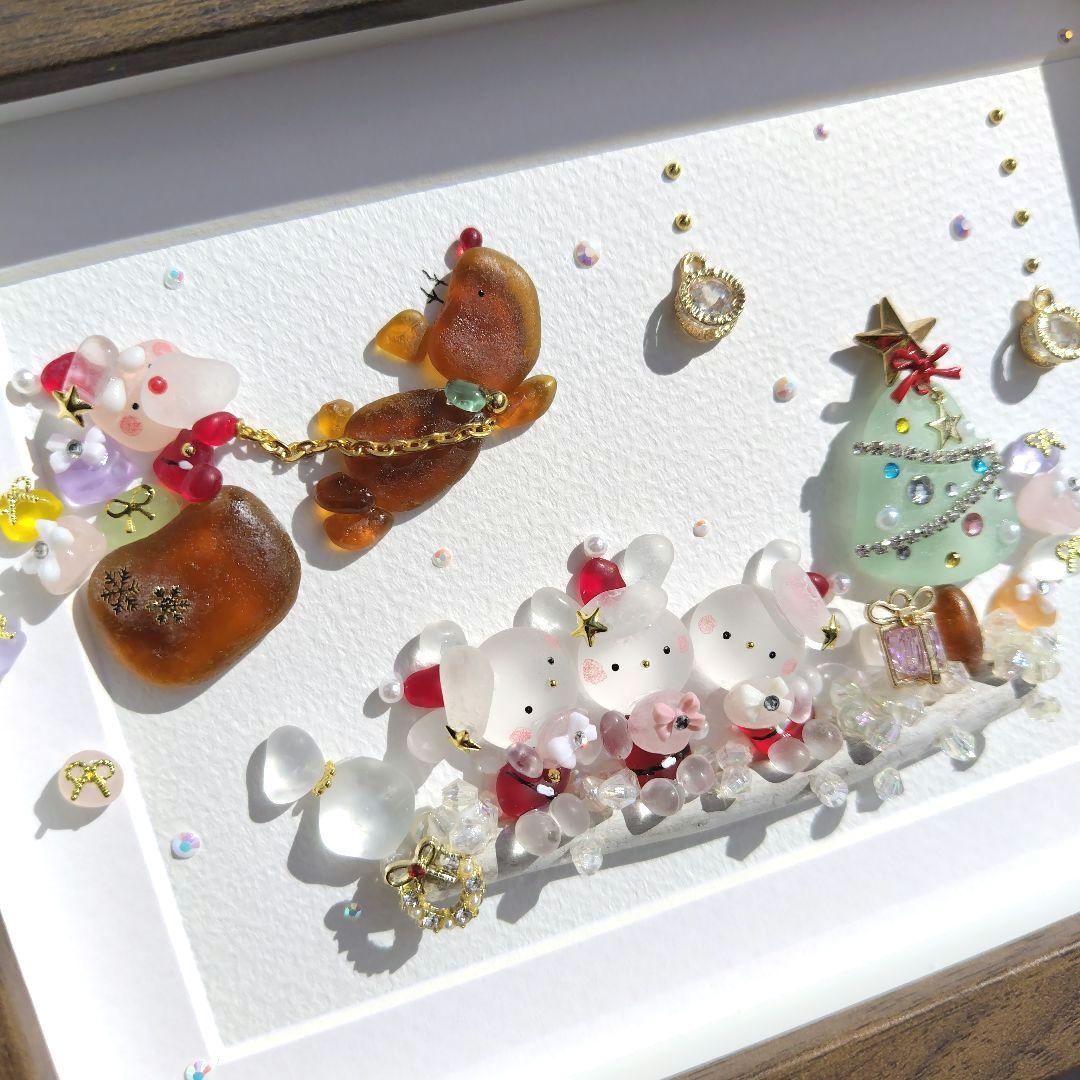 シーグラスアート『 クリスマスの夜に.。.:*☆』他2点