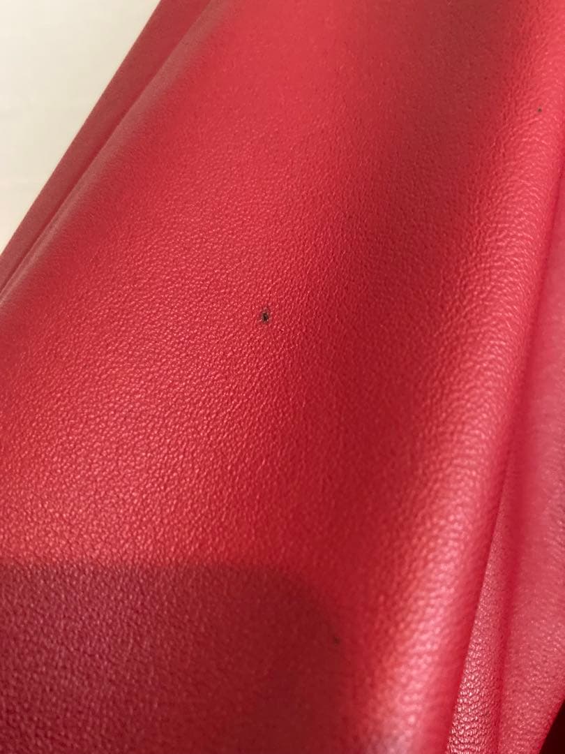 【美品】HANAE MORI ハナエモリ　赤 羊革　ジャケット　38サイズ大きめ