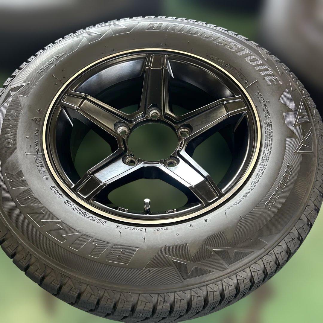 中古スタッドレス195/80R15ブリヂストン　ジムニーシエラ、ノマド専用　4本