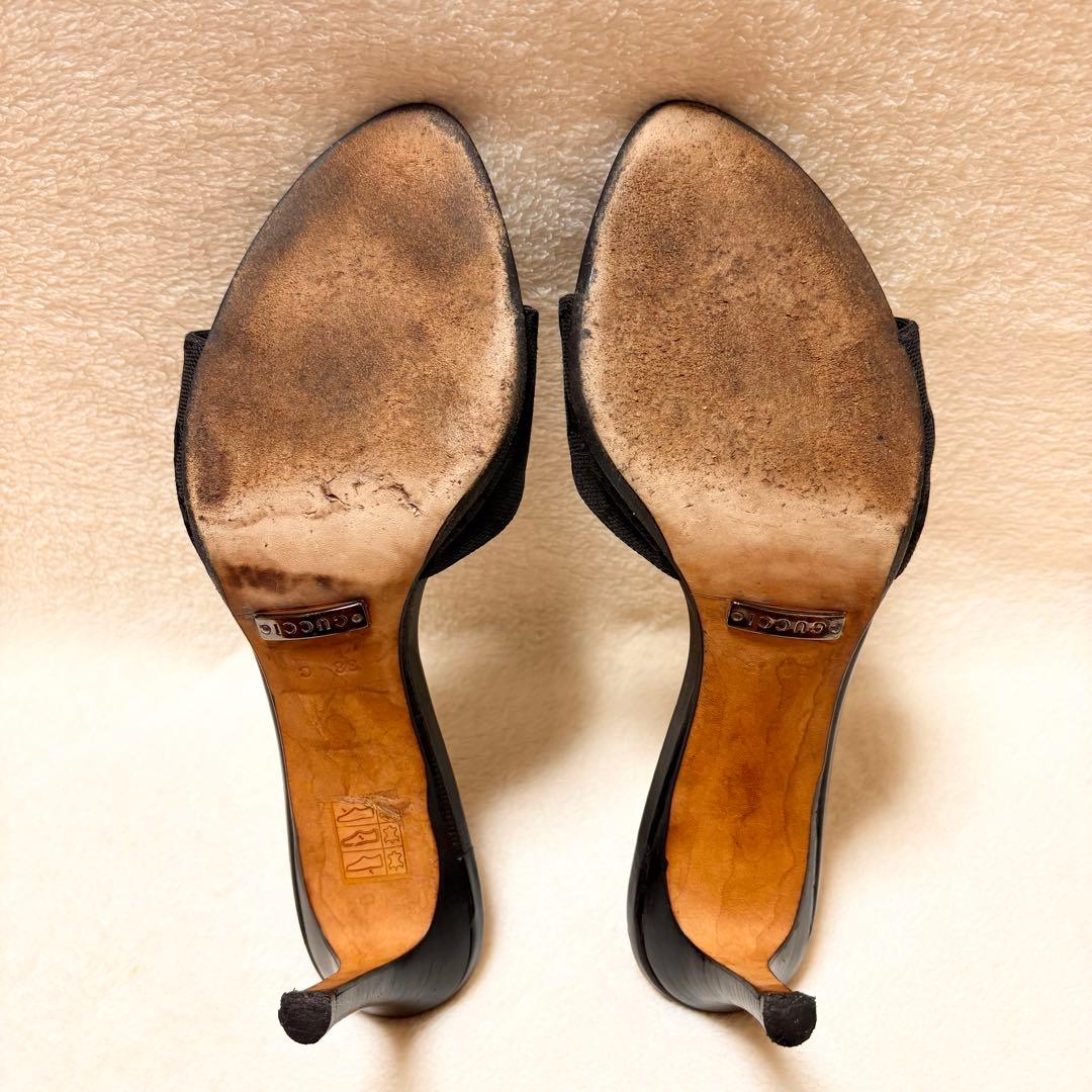 GUCCI GG柄 ブラックミュール サイズ38