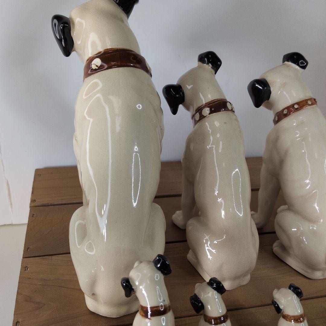 ひでさん【 ヴィンテージ 】 ニッパー君／ビクター／陶器製置物9体セット