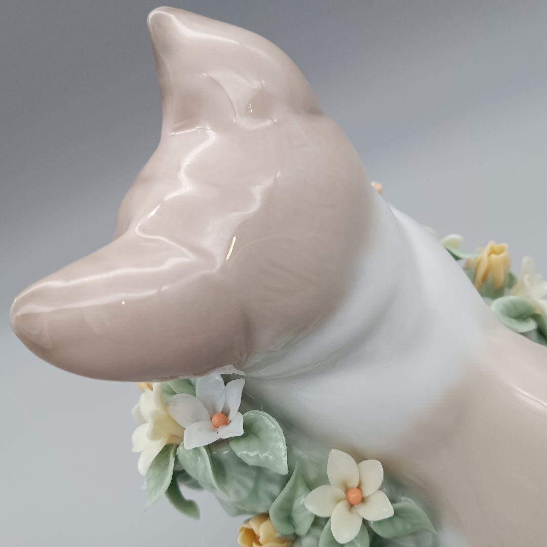 【専用】リヤドロ 6567 「 お昼寝の場所 」猫 花 フィギュリン