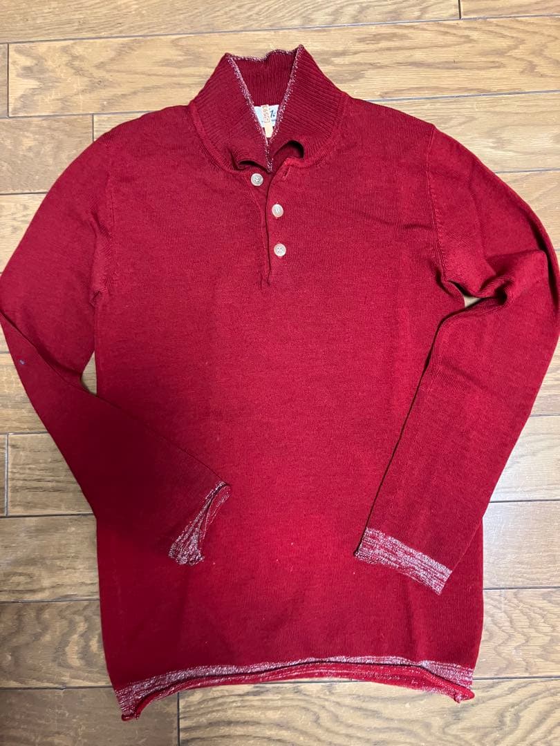 Y’s ワイズ ヨウジヤマモト ウールセーター 赤 日本製 ラメデザイン