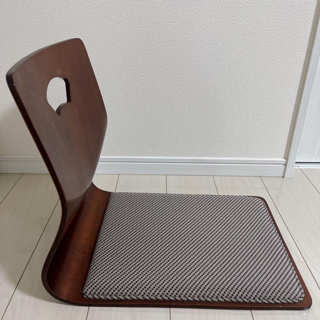 光製作所　座椅子4脚セット　曲がり木製　クッション付き 和風 座敷 旅館