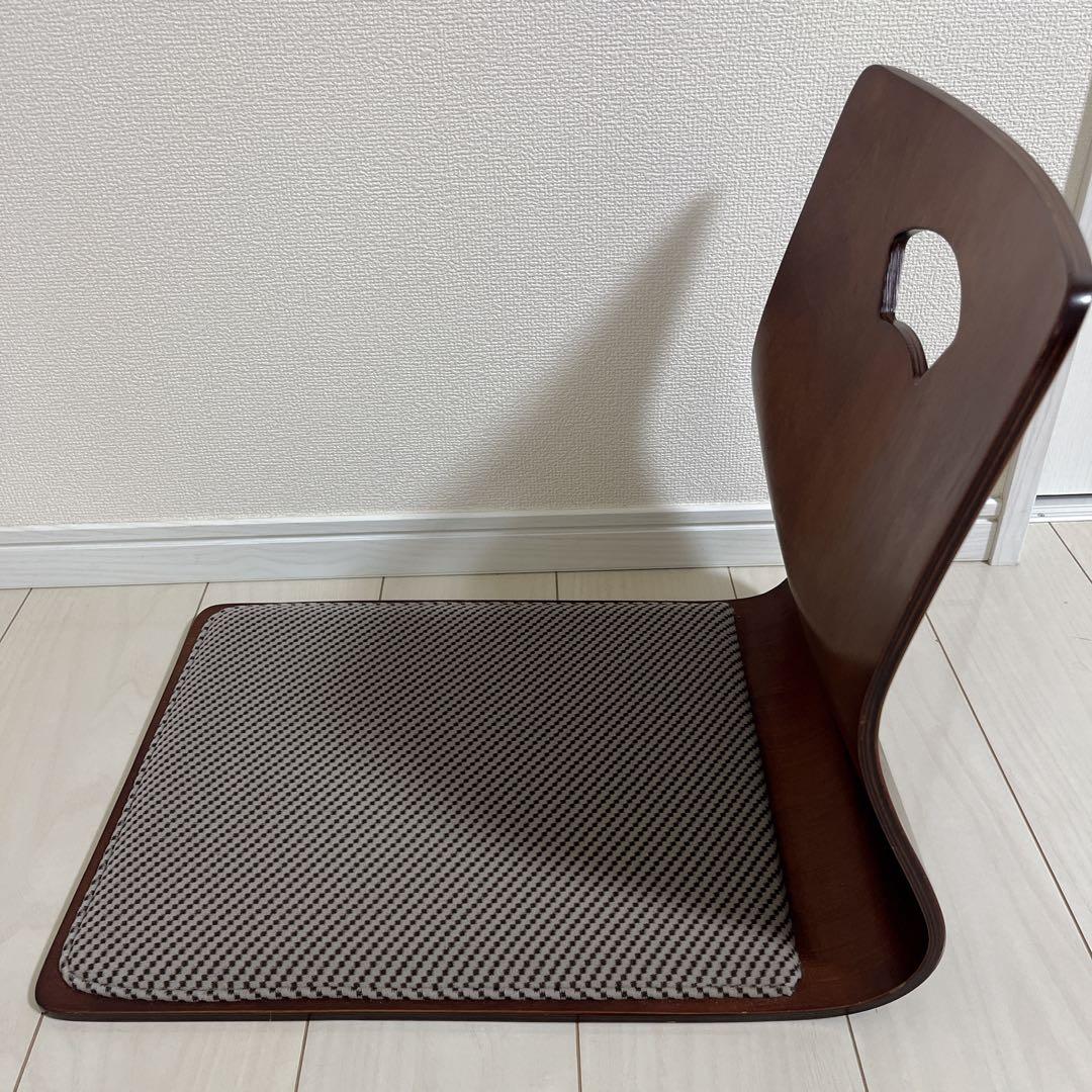 光製作所　座椅子4脚セット　曲がり木製　クッション付き 和風 座敷 旅館