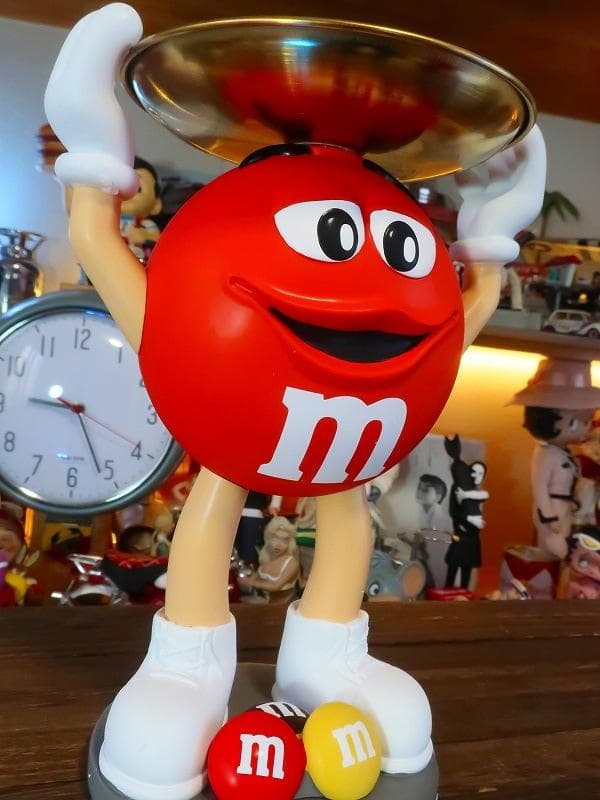 爆レア★m&m's エムアンドエムズ レッドくん トレイ付 店頭ディスプレイ