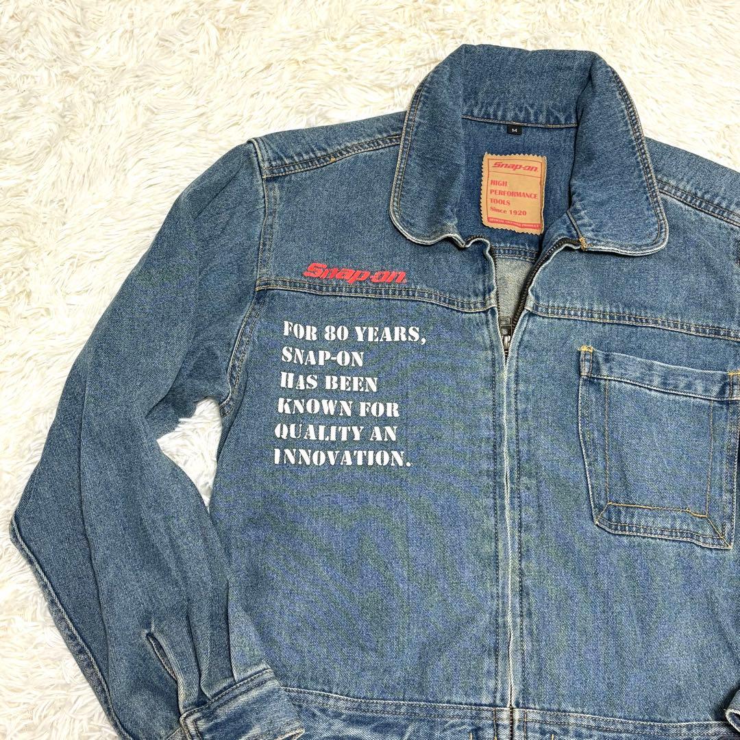 【美品/希少】スナップオン デニム ツナギ オーバーオール つなぎ M