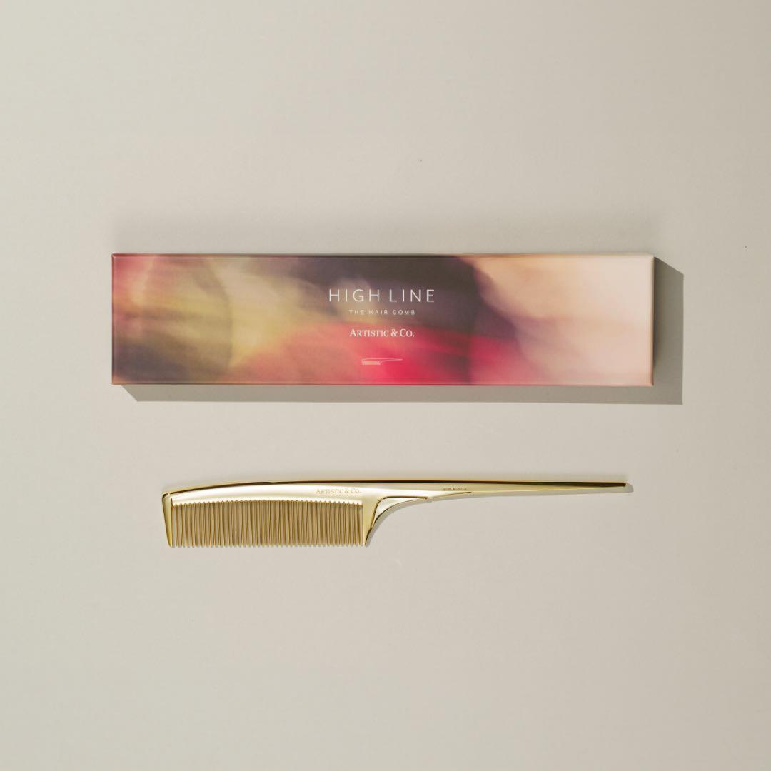 24K ハイライン ザ ヘアコーム - テール ゴールド