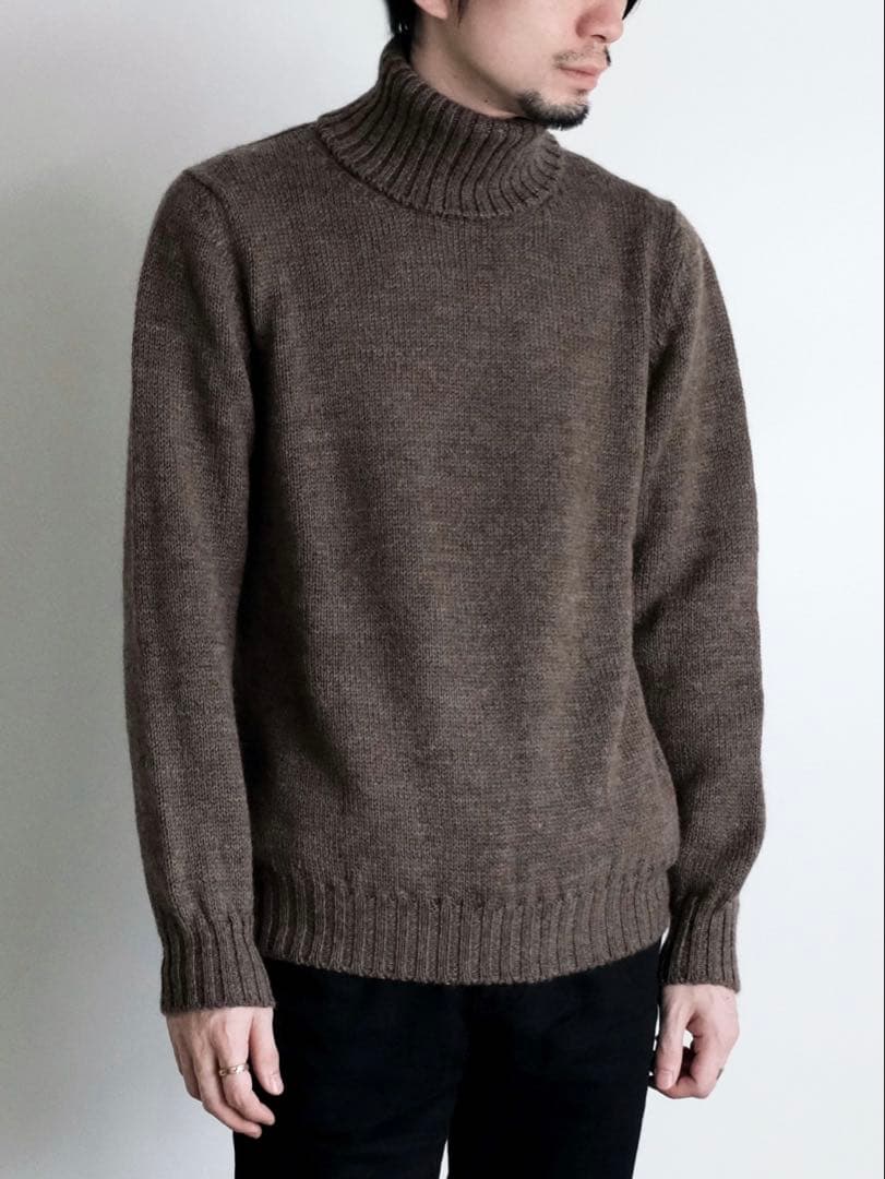 トップス DE BONNE FACTURE JERSEY TURTLE NECK KNIT