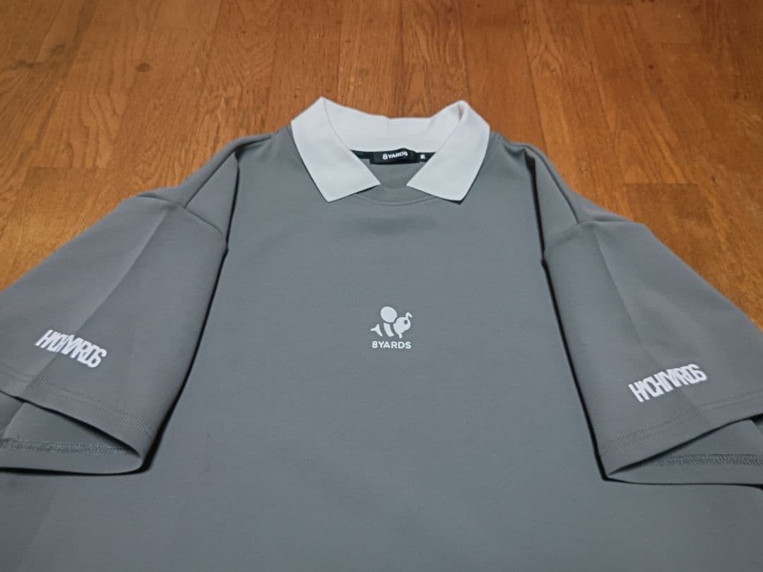 8YARDS モカグレー ポロシャツ サイズM ハチヤーズ 美品