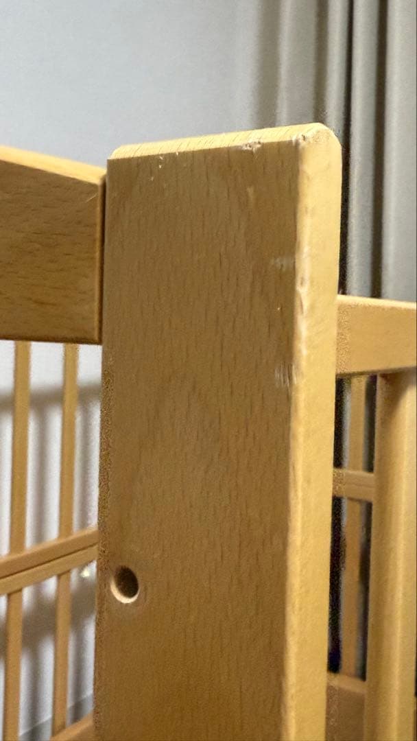 ヤマサキ　ツーオープンベビーベッド　b-side