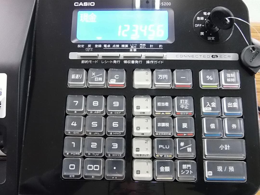 人気の黒2021年製1212設定無料キャッシュレスカシオSR-S200レジスター