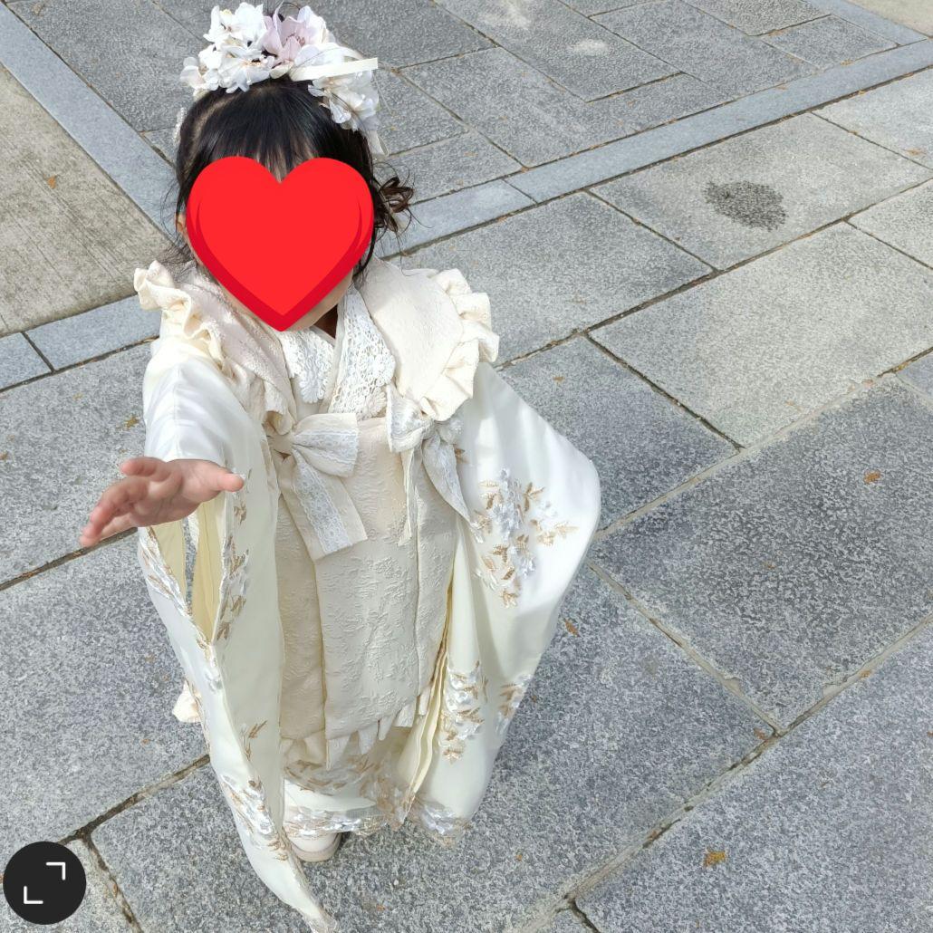 キャサリンコテージ着物ワンピ＋被布セット＋スリッポン　七五三　100