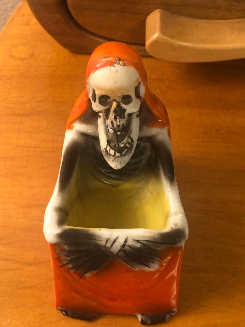 ビンテージ50s Japan スカル　髑髏　骸骨　死神　ミッドセンチュリー