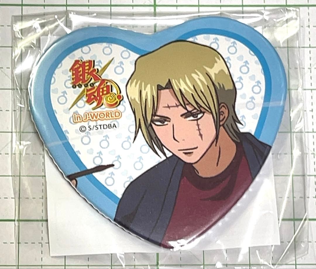 銀魂　性転換篇 J-WORLD 恋の銀魂神社　月雄月詠　缶バッジ　特典ステッカー