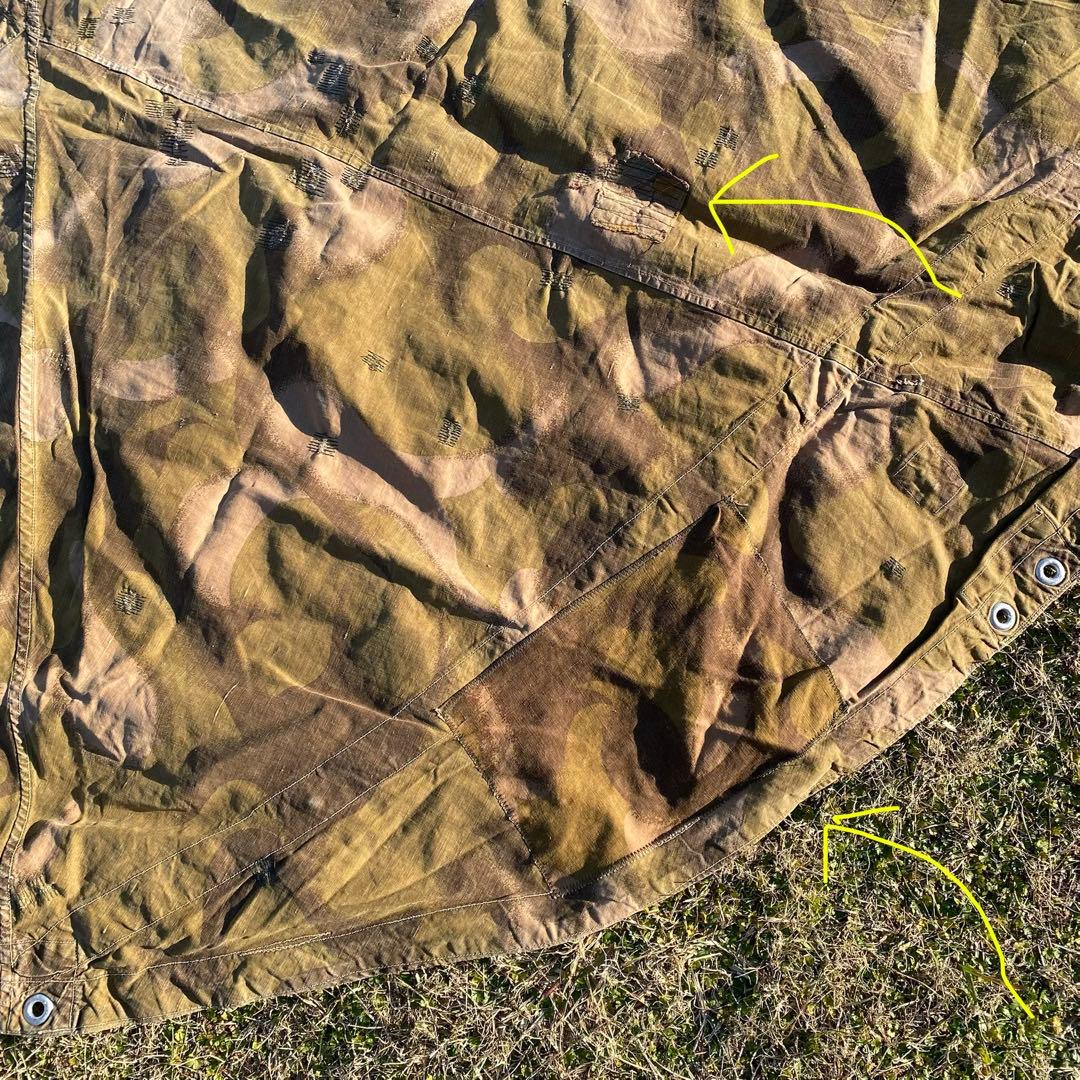 【超レア】ハンガリー軍幕　初期型　扇型　２枚②　迷彩　ハリケーンカモ　ミリタリー