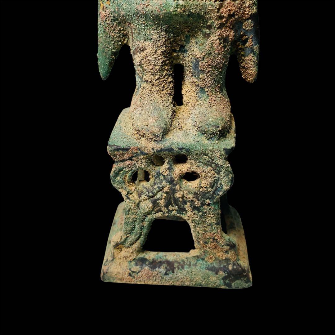 中国古玩 三星堆 青銅人物像 銅製 銅器 骨董品 時代品 美術品