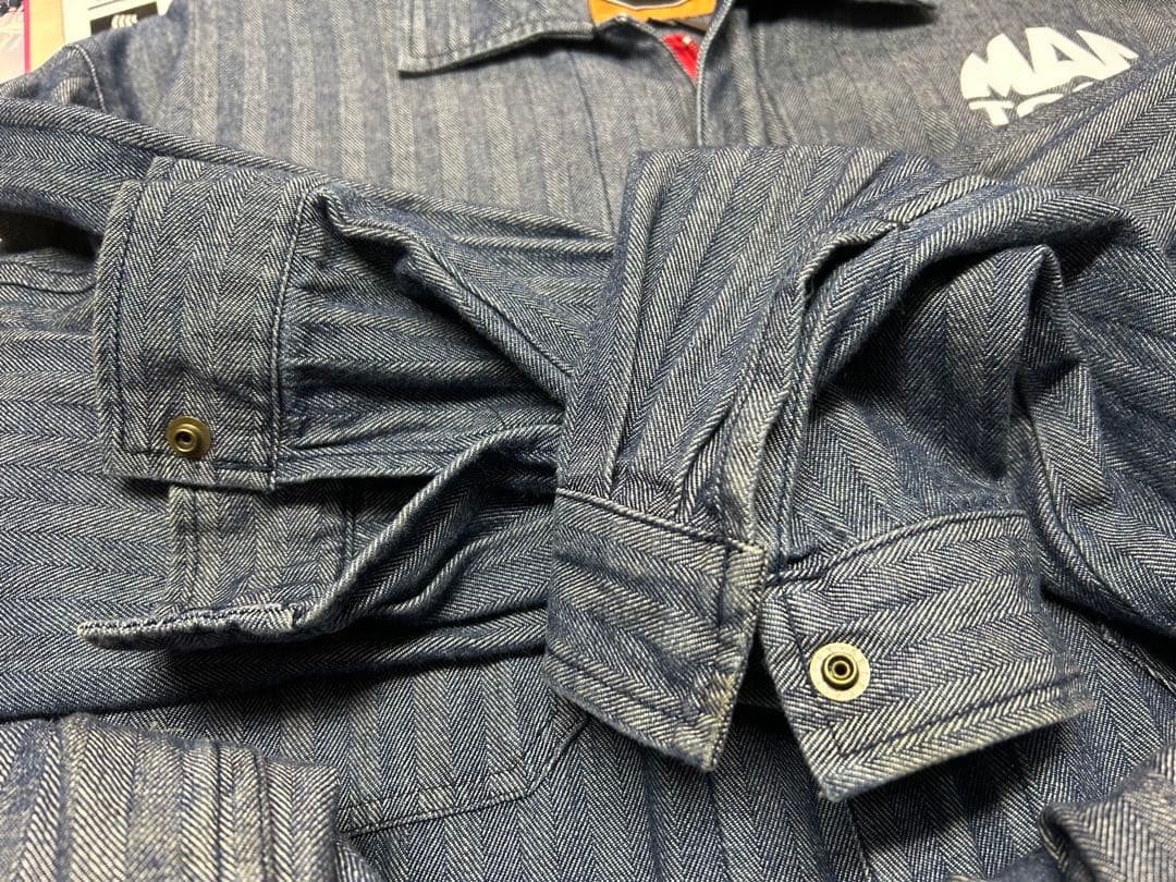 MAC TOOLS ストライプデニムオーバーオール イーブンリバー