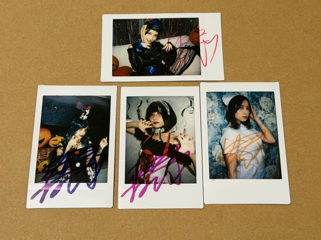 桃月なしこ サイン入りチェキ ハロウィン 4枚セット