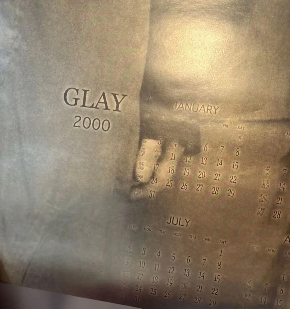 GLAY ポスター　2000年　カレンダー　ゴールド