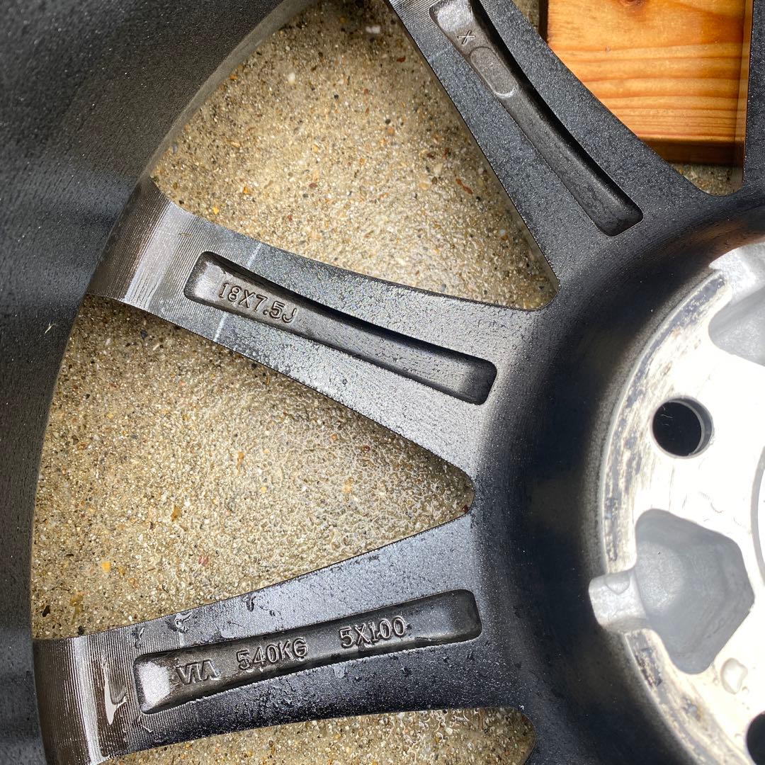 【送料込み】18インチアルミスタッドレス4本セット アルファードなどに