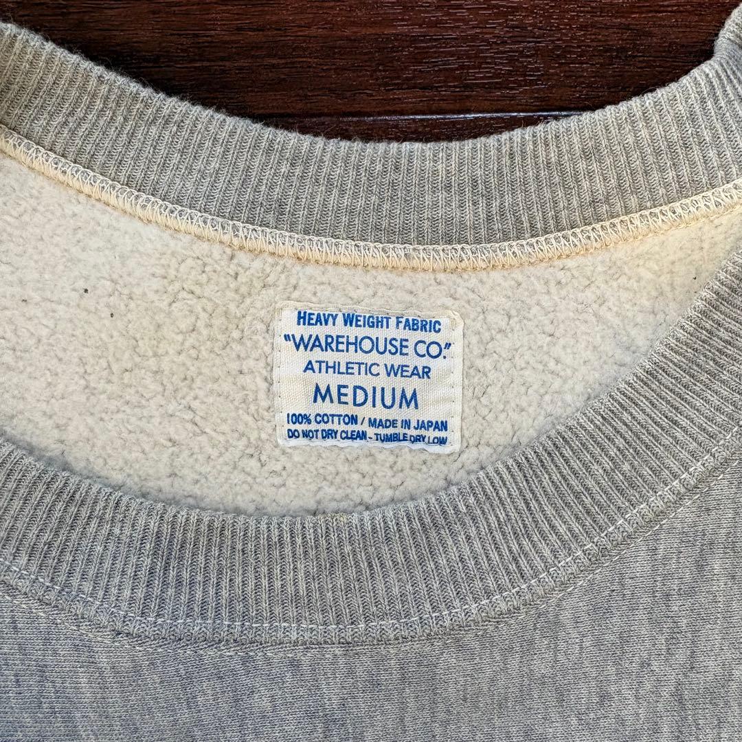 ウエアハウス lot.483 リバースウィーブ M グレー 染み込み