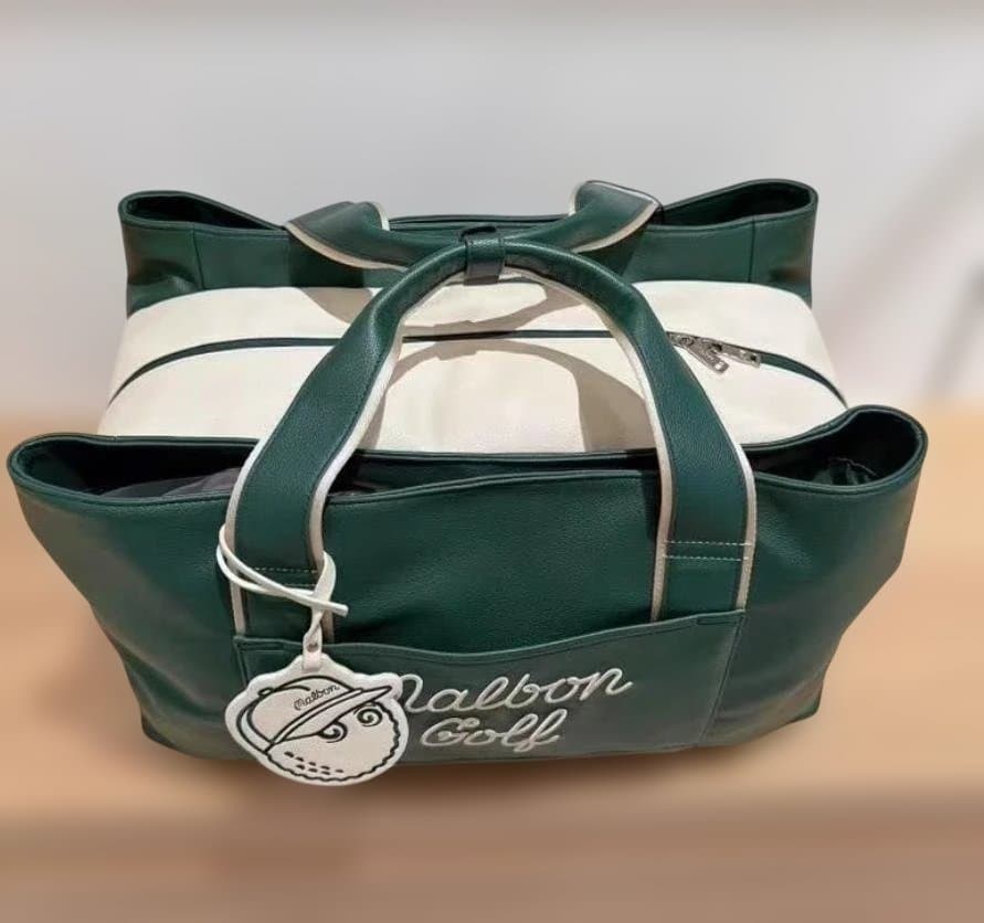 Malbon ゴルフ ウェアバッグ2層式大容量PUレザー防水シューズ収納付き ✨