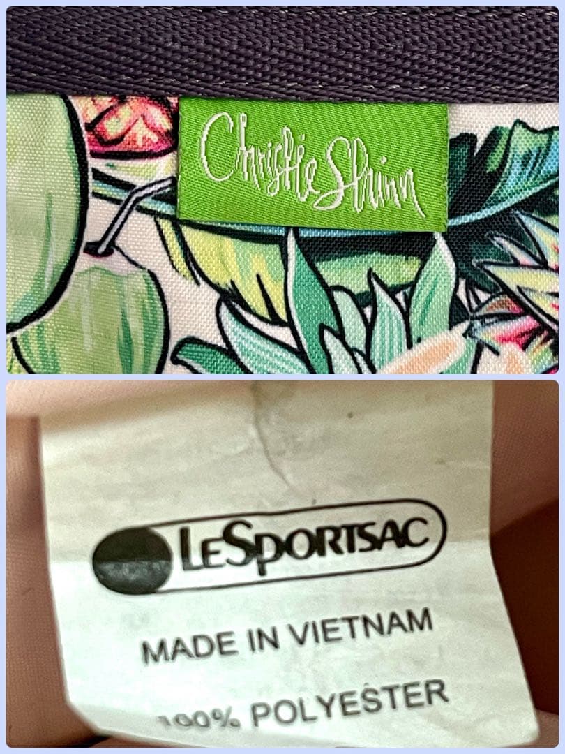 ハワイ限定　クリスティシン.コラボ　アロハマーケット柄　ラージボストンバッグ