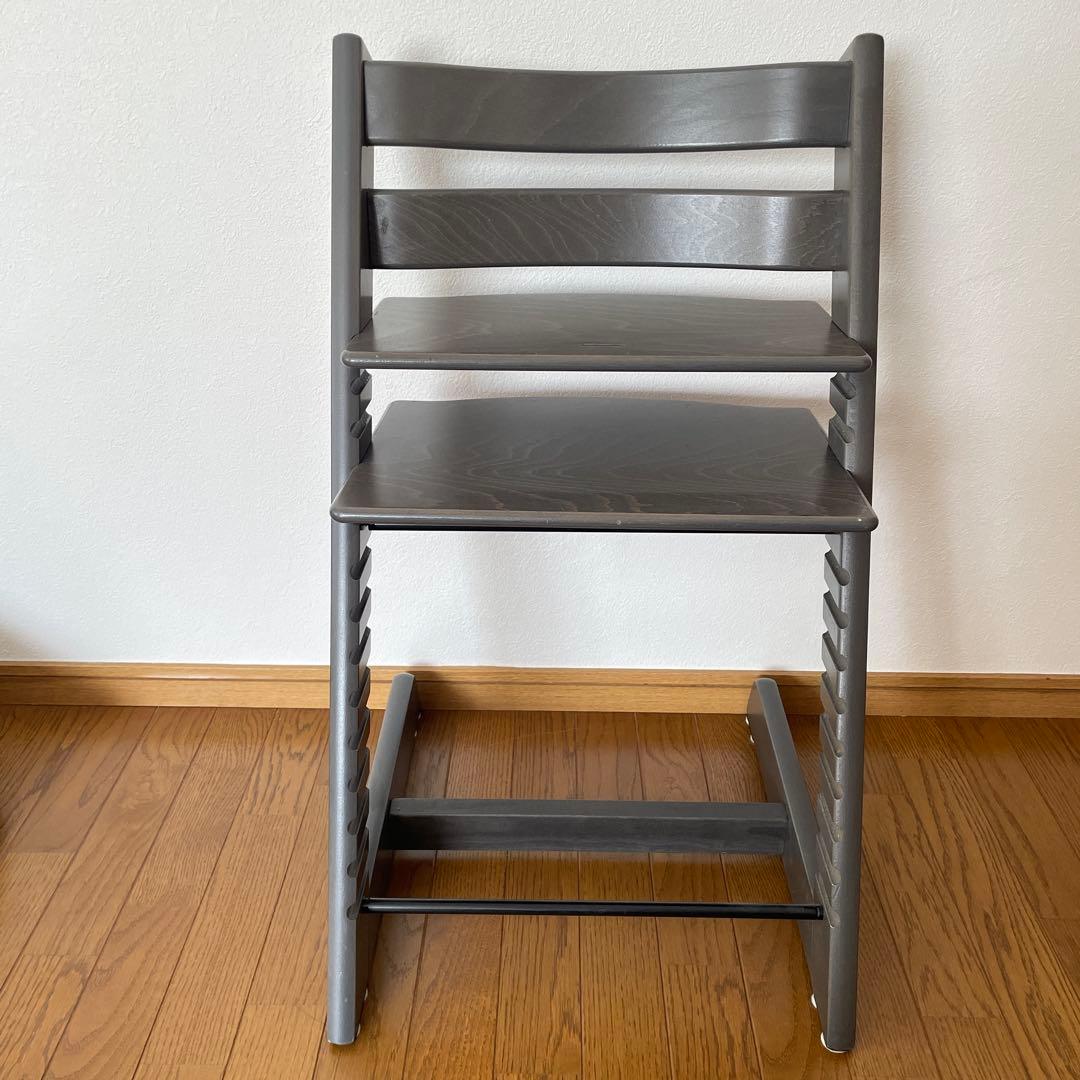 ストッケ　トリップ トラップ　ベビーチェア+ベビーセット　ヘイジーグレー