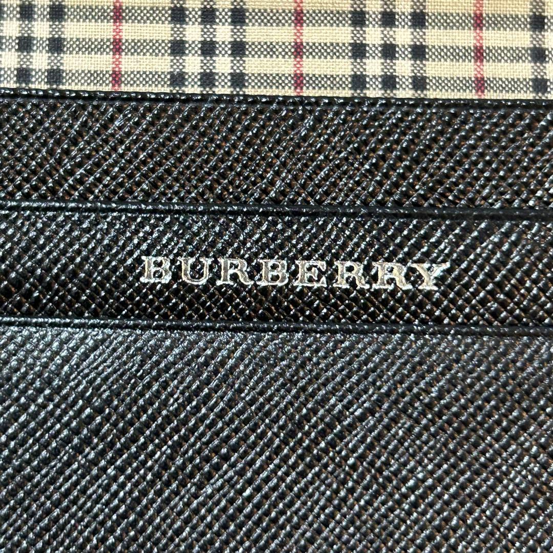 【未使用級✨サフィアーノレザー】バーバリー　名刺入れ　黒　ユニセックス　会社員