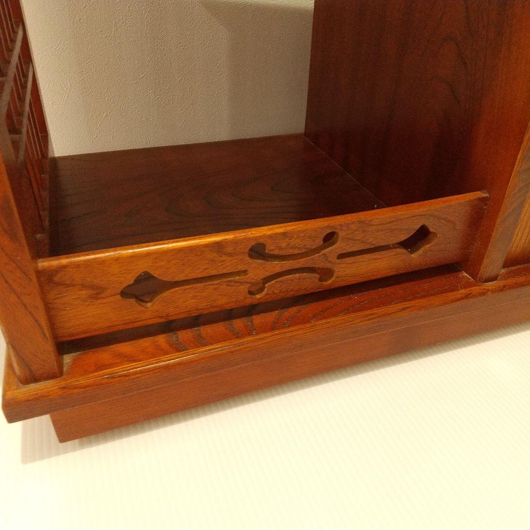 昭和レトロ カリモク 木製 キャスター付き